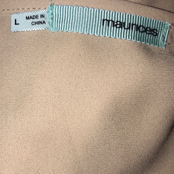 Maurice’s Tan Chiffon Blouse Size Large - Picture 6 of 6